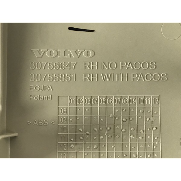 Acabamento Painel Direito Volvo Xc60 T5 T6 2014 15 16 2017 Preto