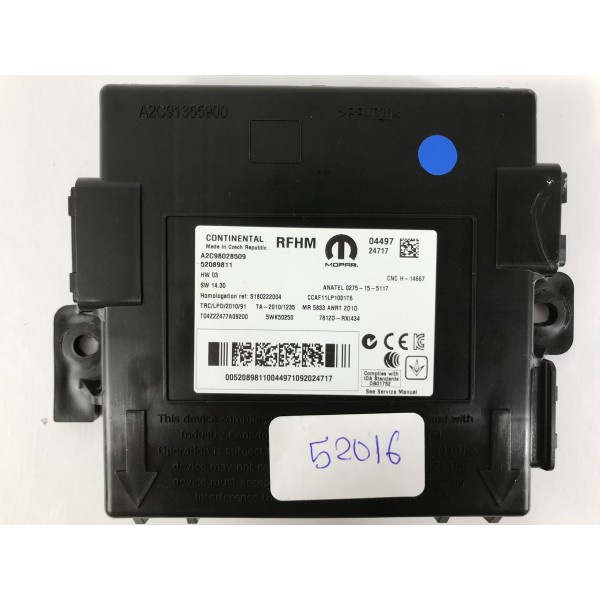 Modulo Central Pressão Fiat Toro 2016 17 18 19 20 21 22 2023