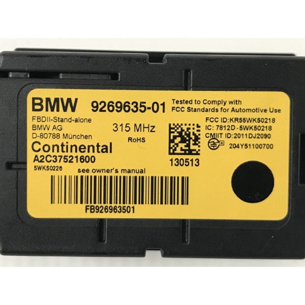 Módulo Alarme Bmw 320i Turbo Serie 3 2013 Original 45661