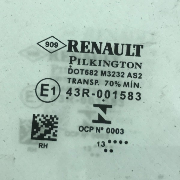 Vidro Fixo Traseiro Direito Sandero 2008 09 10 11 12 13 2014