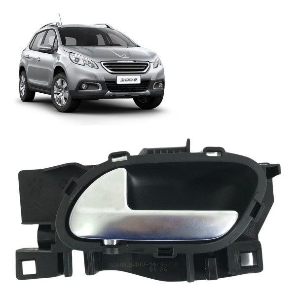 Maçaneta Interna Esquerda Peugeot 2008 208 C3 C4 Lounge Dianteira