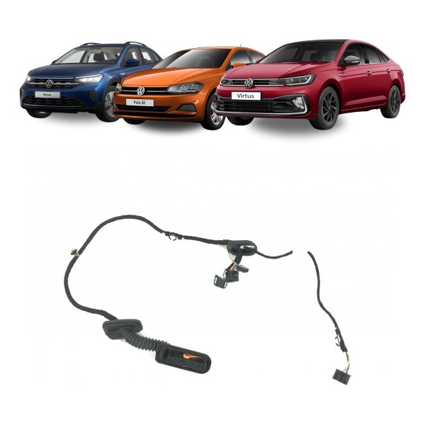 Chicote Porta Traseira Esquerda Volkswagen Nivus Polo Virtus
