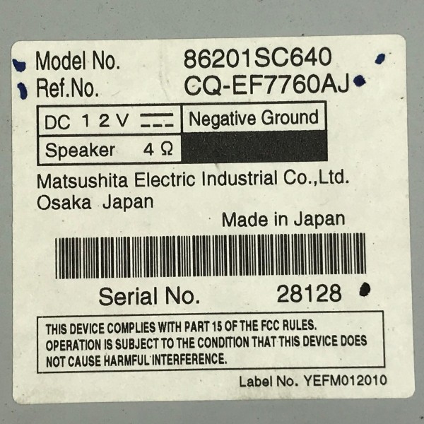 Radio Som Subaru Forester 2.5 Turbo 2008 09 10 11 2012