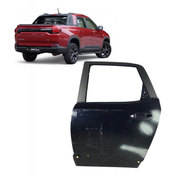 Porta Traseira Esquerda Chevrolet Montana 2024 Recuperado Traseira Esquerdo