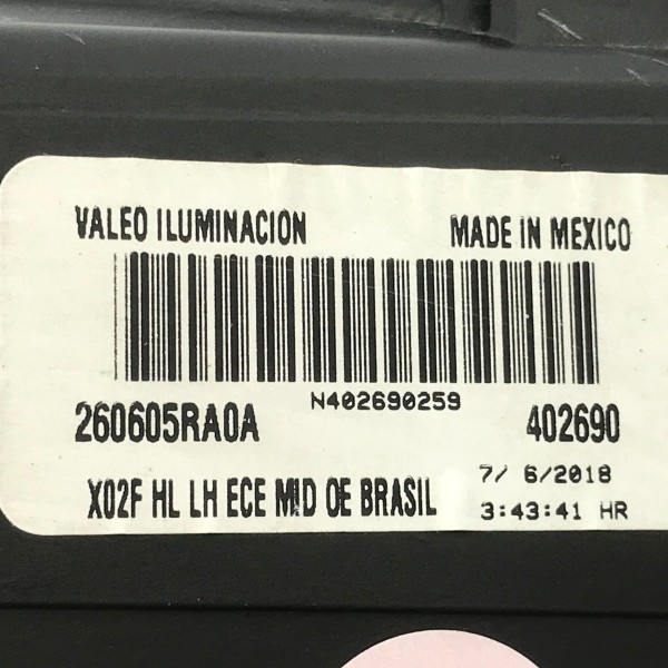 Farol Esquerdo Nissan Kicks 2017 18 2019 Recuperado Esquerdo/motorista