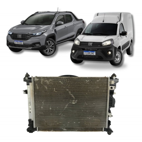 Kit Radiador Fiat Strada Fiorino 1.3 2020 Recuperado