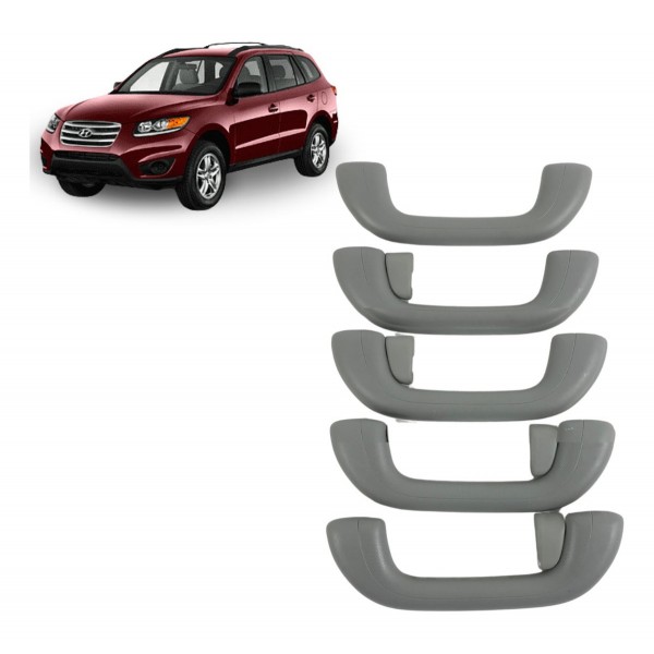 Kit Alça Teto Com Gancho Hyundai Santa Fé 2009 10 11 2012