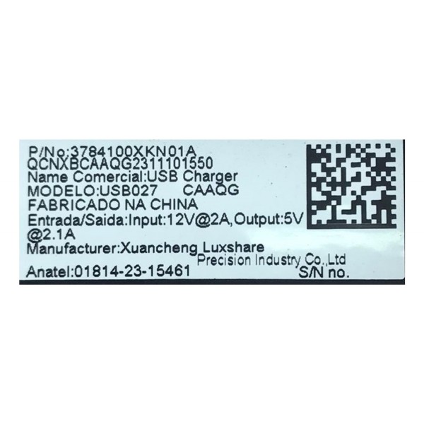 Tomada Dupla Usb Gwm Haval H6 Premium 1.5 16v Turbo 2024