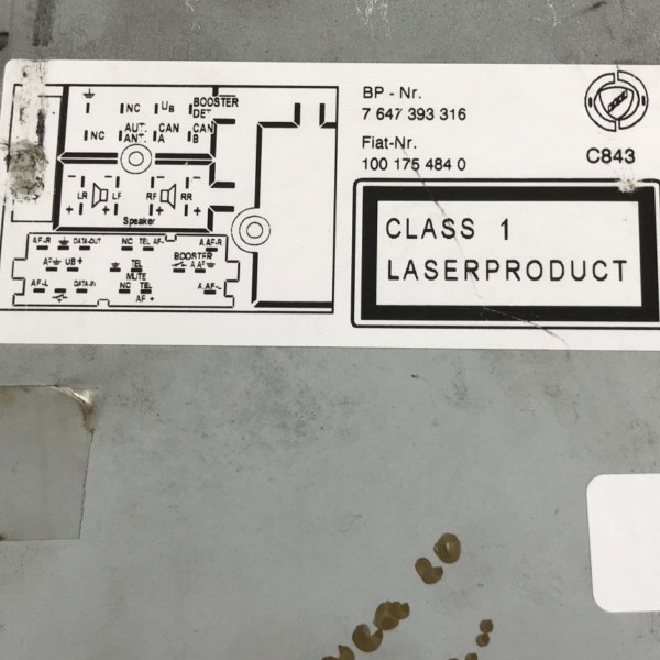 Rádio Multimidia Fiat Linea Punto 1.9 16v 2010 2011 2012 Oem