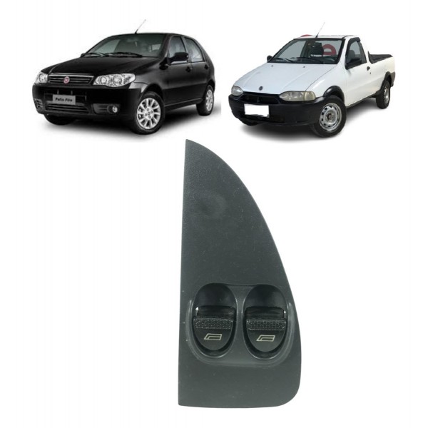 Botão Comando Vidro Duplo Fiat Palio Stada Siena 2001 Á 2006