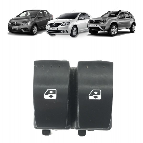 Botão Vidro Duplo Renault Sandero Duster Logan 2014 Á 2020