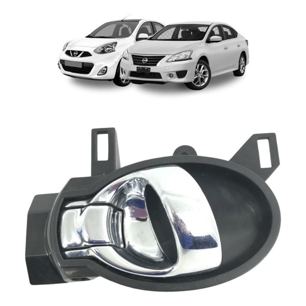 Maçaneta Interna Direita Cromada Nissan Versa