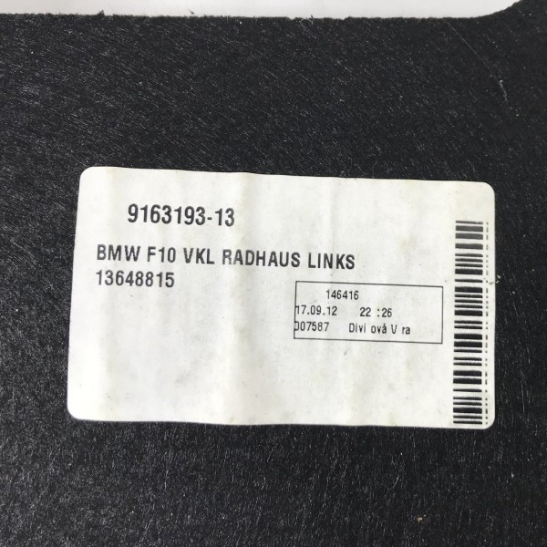 Forro Porta Malas Esquerdo Bmw Serie 5 528i 2.0 2012 13 2014