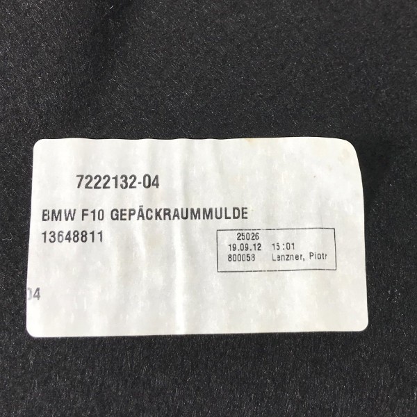 Forro Acabamento Porta Malas Bmw Serie 5 528i 2.0 2013 2014