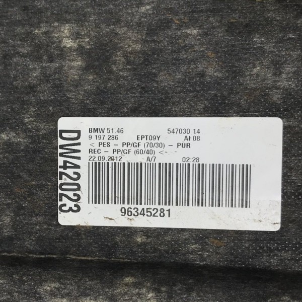 Tampão Bagagito Bmw Serie 5 528i 535i 2.0 2011 12 13 2014