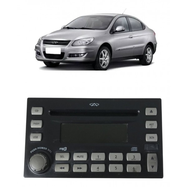 Rádio Som Leitor Chery Cielo 1.6 2010 2011 2012 2013 2014