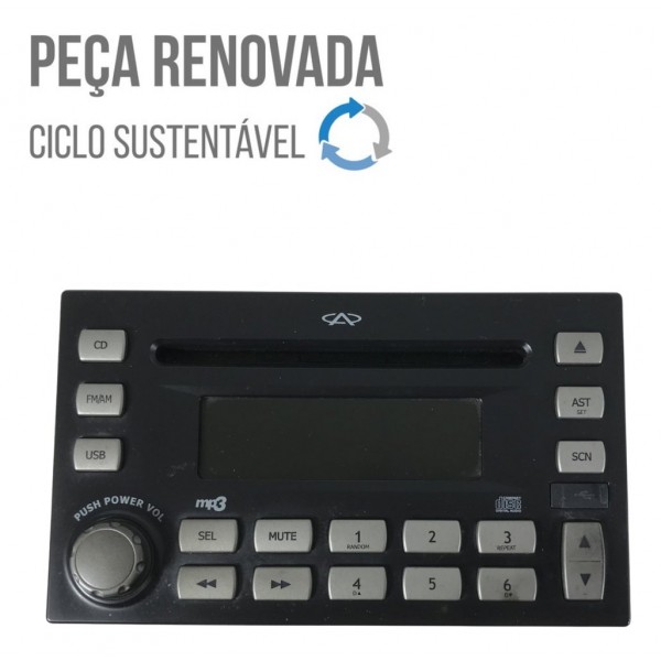 Rádio Som Leitor Chery Cielo 1.6 2010 2011 2012 2013 2014