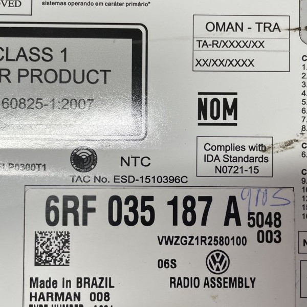 Central Multimídia Vw Fox Gol  Saveiro 2017 2018 A 2021