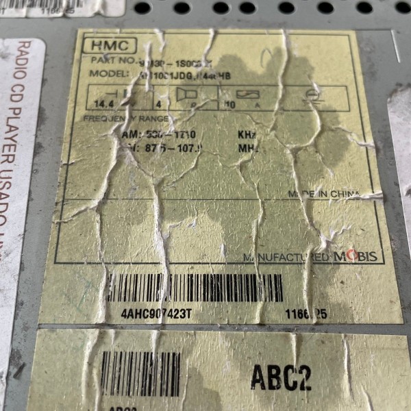 Rádio Cd Player Mp3 Hyundai Hb20 2012 2013 2014 2015 2016