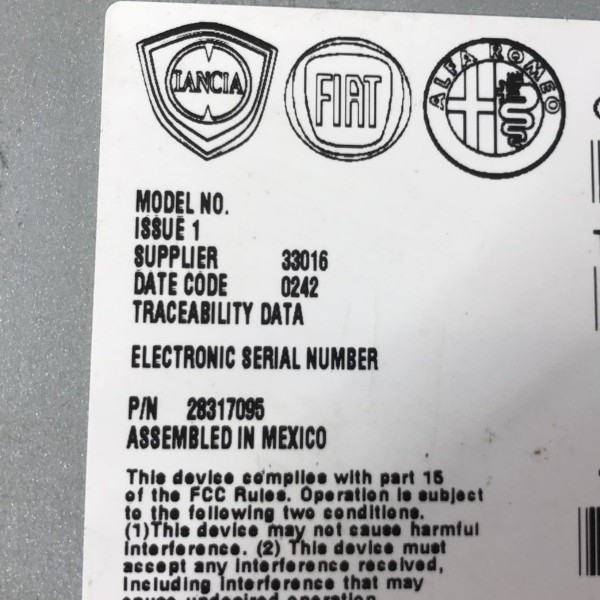 Rádio Cd Player Fiat 500 2012 2013 2014 2015 2016 2017