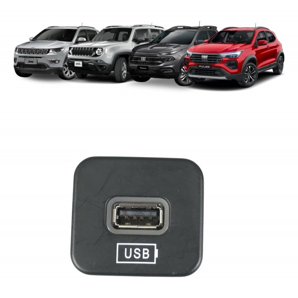 Entrada Usb Fiat Pulse Toro Compass Renegade 2022 2023 2024