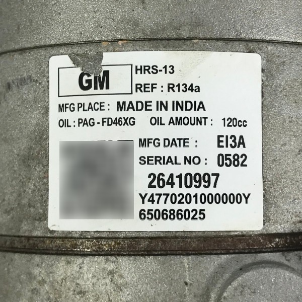 Compressor Ar Condicionado Chevrolet Montana Tracker Onix