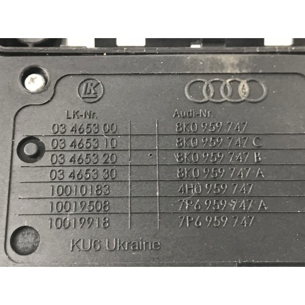 Botão Comando Banco Dianteiro Esquerdo Audi Q5 2011 (42884)