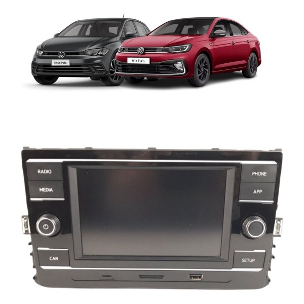 Multimídia Volkswagen Polo Virtus 1.0 2018 19 21 22 2023