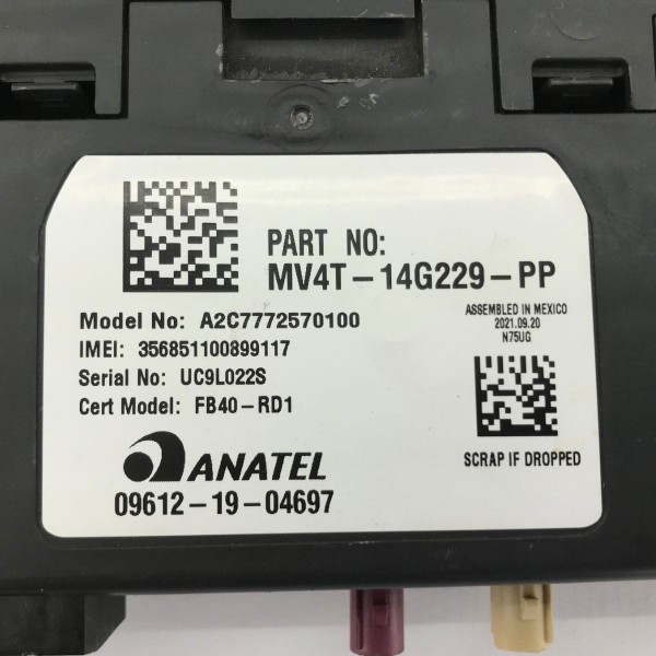 Módulo Controle Bluetooth Ford Bronco 2.0 2021 À 2024