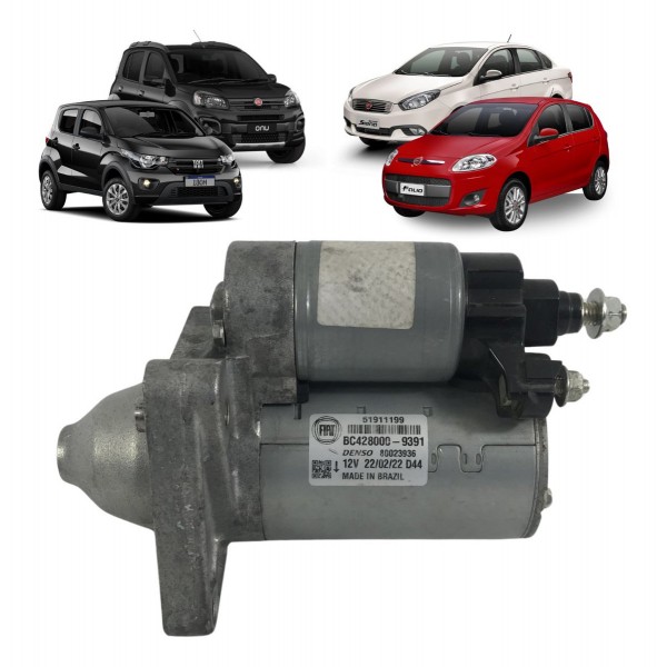 Motor Arranque Fiat Mobi Uno Palio Grand Siena 1.0 1.4 2020