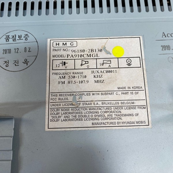 Rádio Cd Player Hyundai Santa Fe 3.5 2010 2011