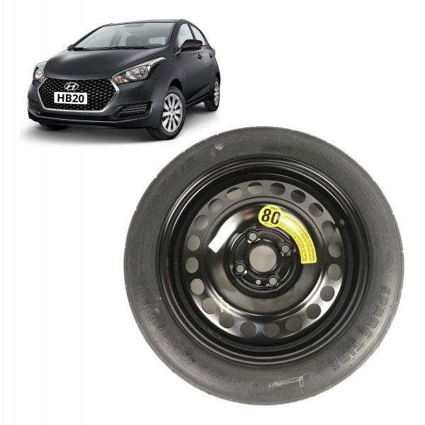 Estepe Com Roda 125/80 Aro 15 Hyundai Hb20 2016 17 18 2019