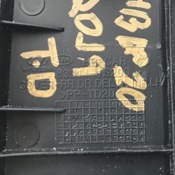 Moldura Interna Porta Traseira Direita Hb20 2016 17 18 2019