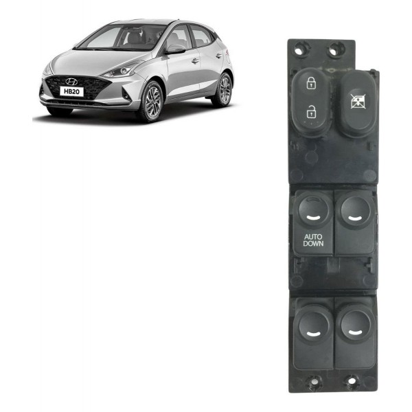 Botão Comando Vidro Dianteira Esquerda Hyundai Hb20 2019