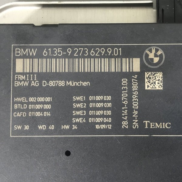 Modulo Controle Bmw Serie 5 528i Turbo 2.0 2012 2013 2014