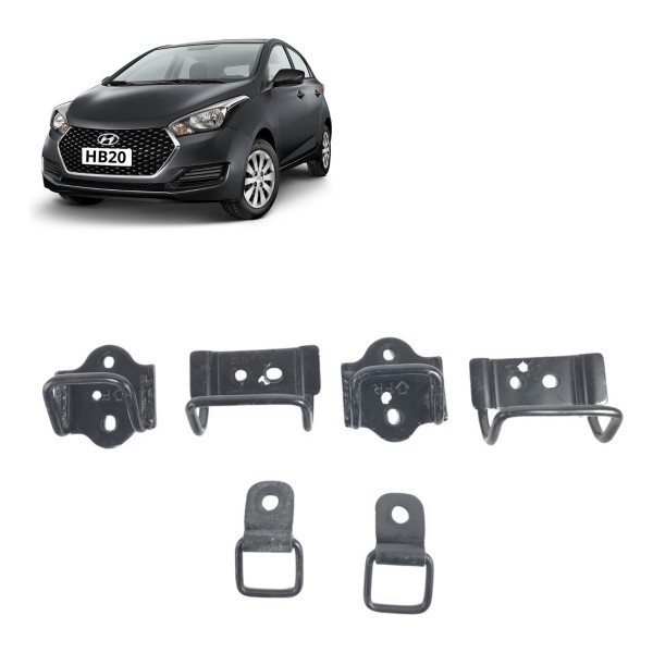 Kit Trava Banco Traseiro Hyundai Hb20 2014 15 16 17 18 2019